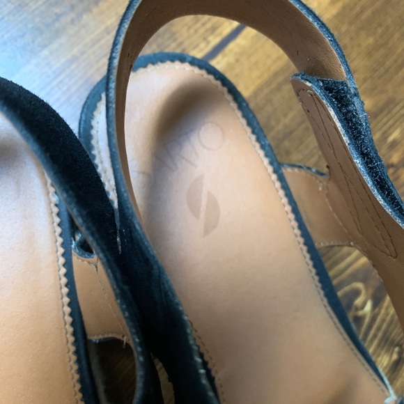 SARTO Espadrille Sandals in Black Suede Velvet - Picture 4 of 4